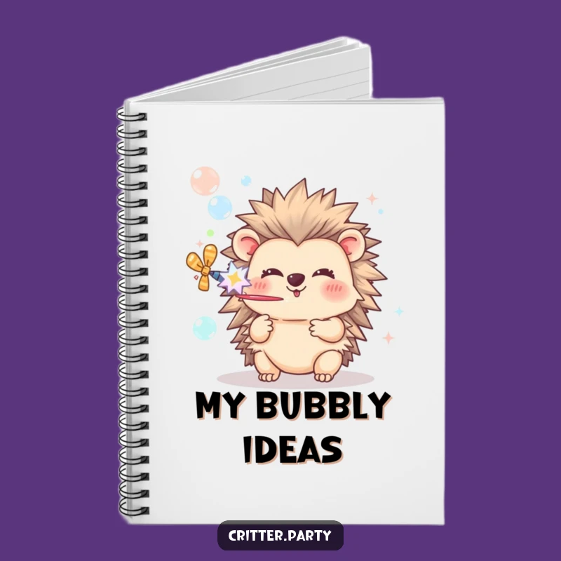 Funny Hedgehog Bubble Popper Notebook: Capture Your Thoughts with Festive Hedgehog Fun
