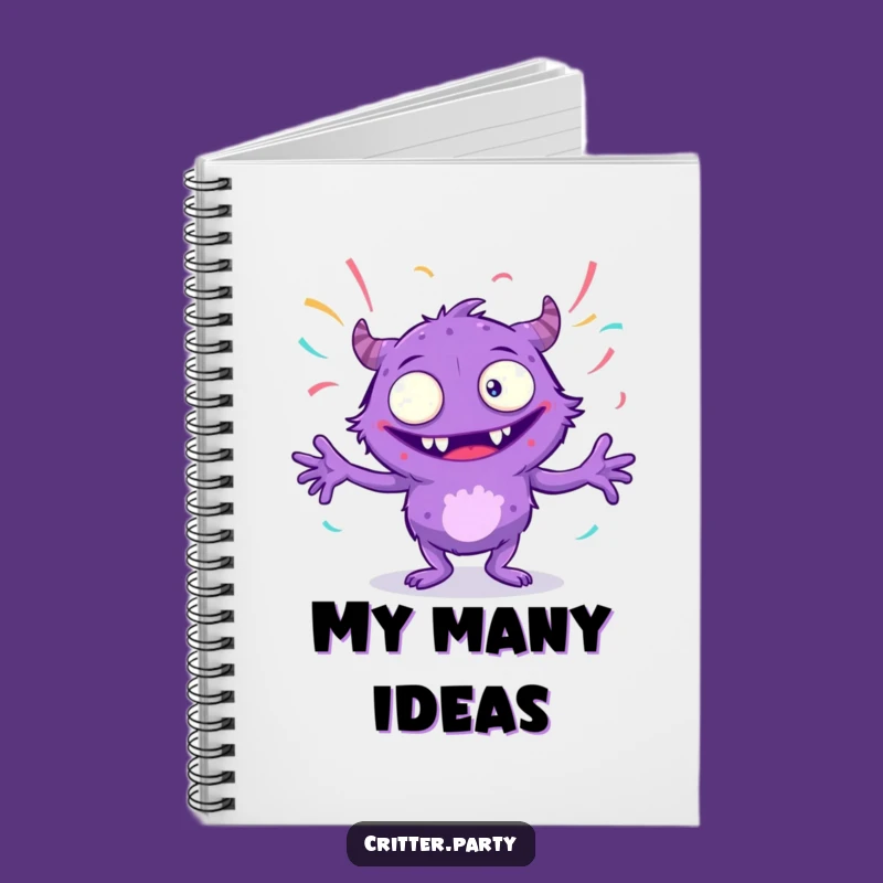 Funny Monster Notebook: Jot Down Wild Ideas with This Dancing Purple Creature