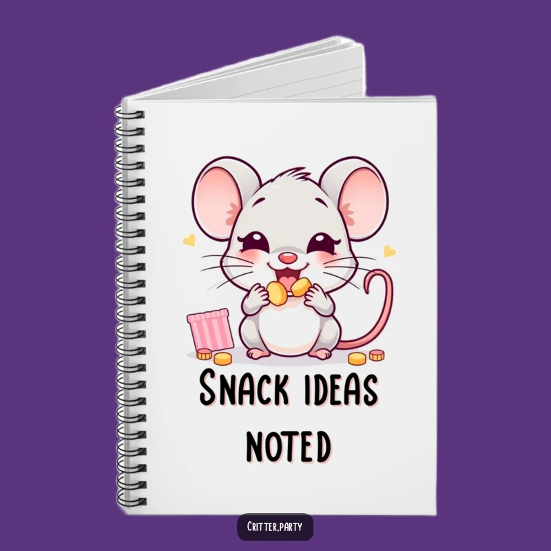 Funny Mouse Notebook: Jot Down Snack Ideas with this Cheerful Character