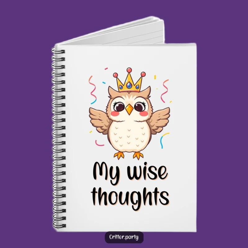 Funny Owl Crown Notebook: Hilarious Journal for Royal Ideas