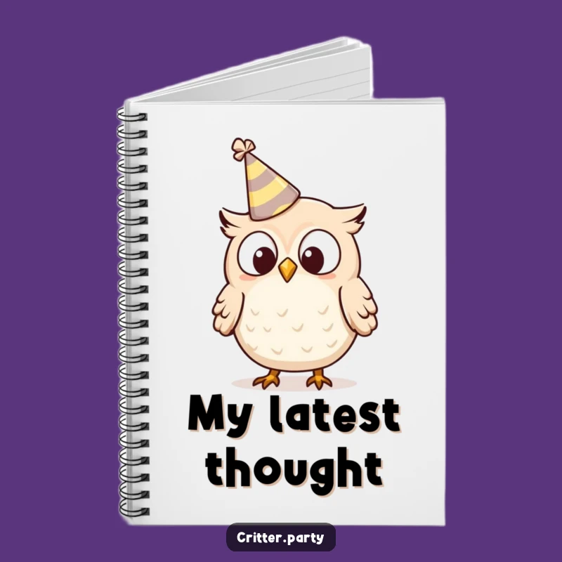 Funny Owl Notebook: Jot Down Surprises with this Party Hat Owl
