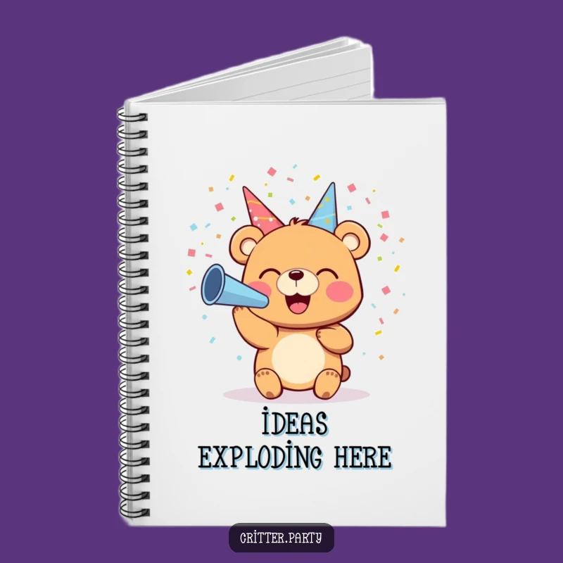 Funny Bear Confetti Notebook: Jot Down Party Ideas with Joyful Flair