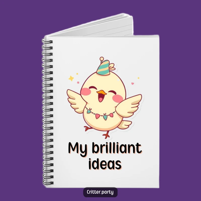 Funny Joyful Bird Party Notebook: Jot Down Fun with Fluttering Character