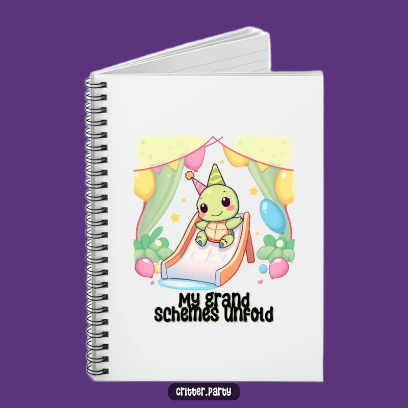 Funny Kawaii Turtle Party Slide Notebook: Happy Turtle Journal, Hilarious Gift Idea