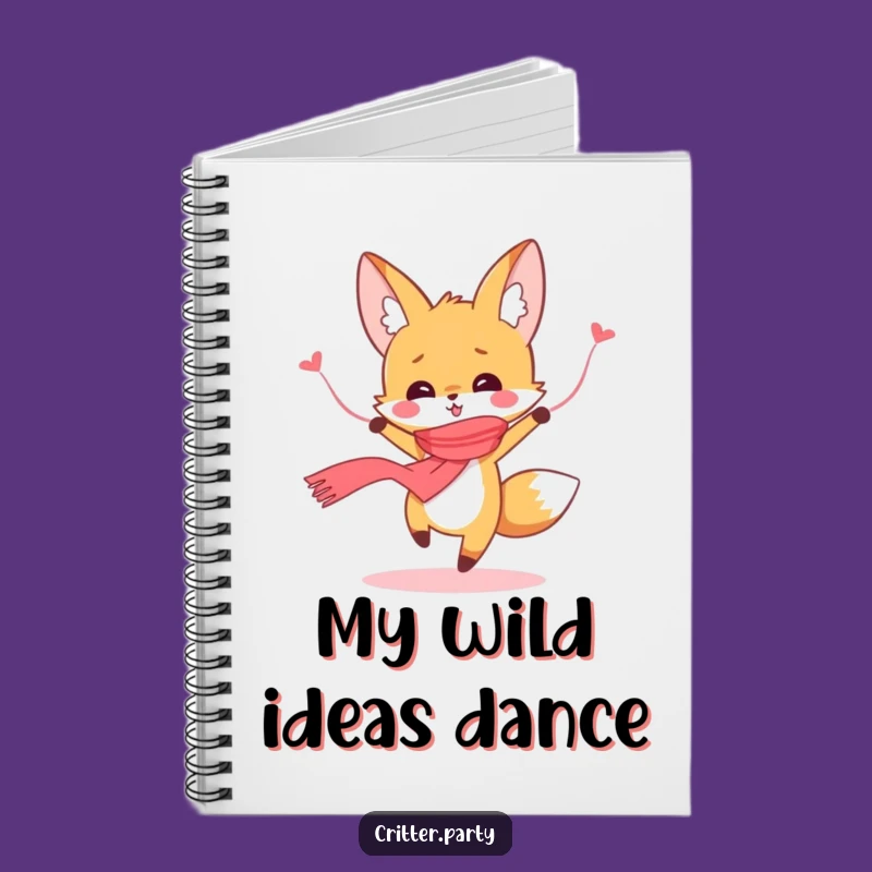 Funny Dancing Fox Notebook: Cute Streamer Scarf Journal, a Perfect Funny Gift for Writers!