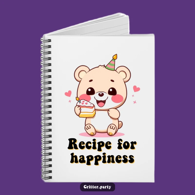 Funny Bear Cake Notebook: Joyful Bear Journal, Perfect Funny Gift for Notes
