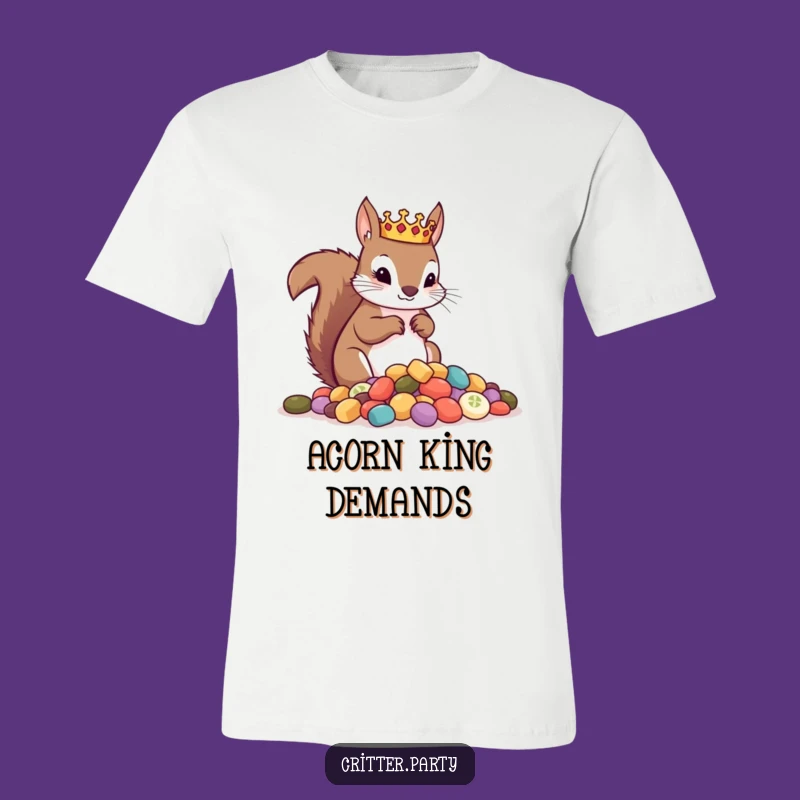 Funny Squirrel King of Treats T-Shirt: Royal Style and Funny Comfort