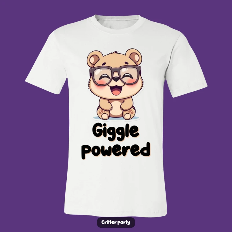 Funny Bear Cub T-Shirt: Hilarious Novelty Glasses Laugh Shirt, an Ideal Funny Gift for Jokers!