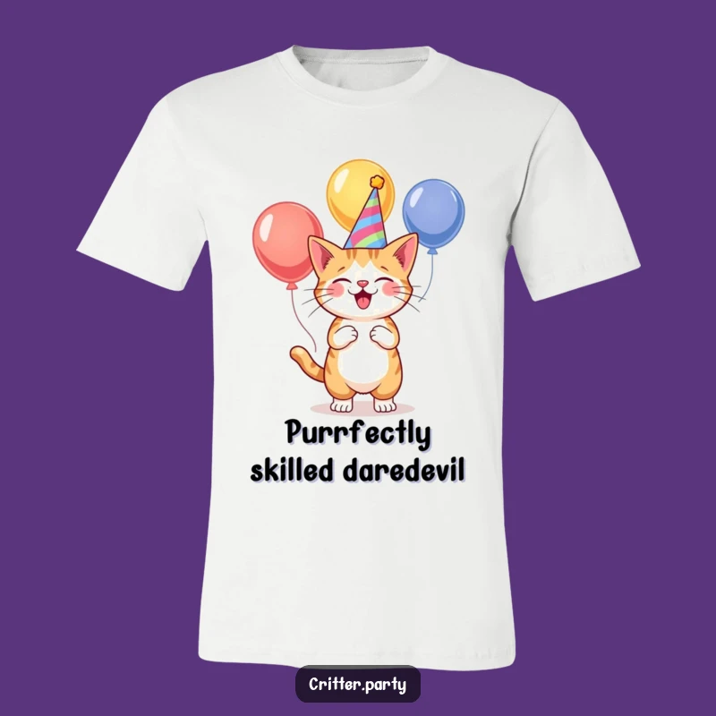 Funny Cat Party Juggler T-Shirt: Wear Your Celebration with this Hilarious Tee