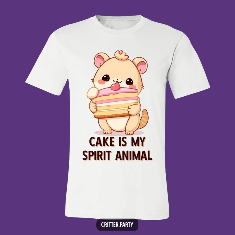 Funny Critter Cake T-Shirt: Wear Your Love for Dessert with Humorous Style!