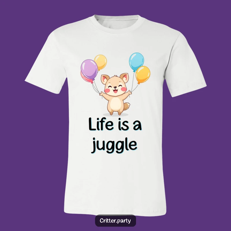 Funny Juggling Animal T-Shirt: Wear Your Playful Side with Humorous Style!