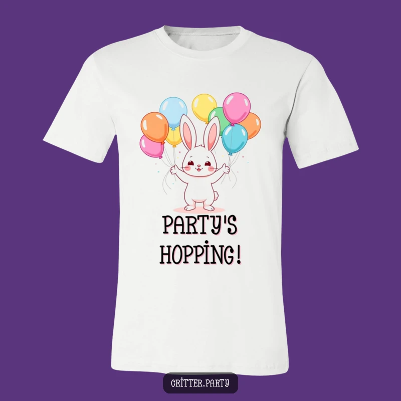 Funny Kawaii Bunny Juggling Tee: Festive Party Animal Shirt Gift