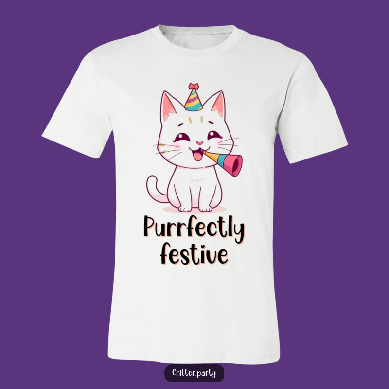 Funny Party Cat T-Shirt: Festive Feline Fun, Hilarious Gift Tee