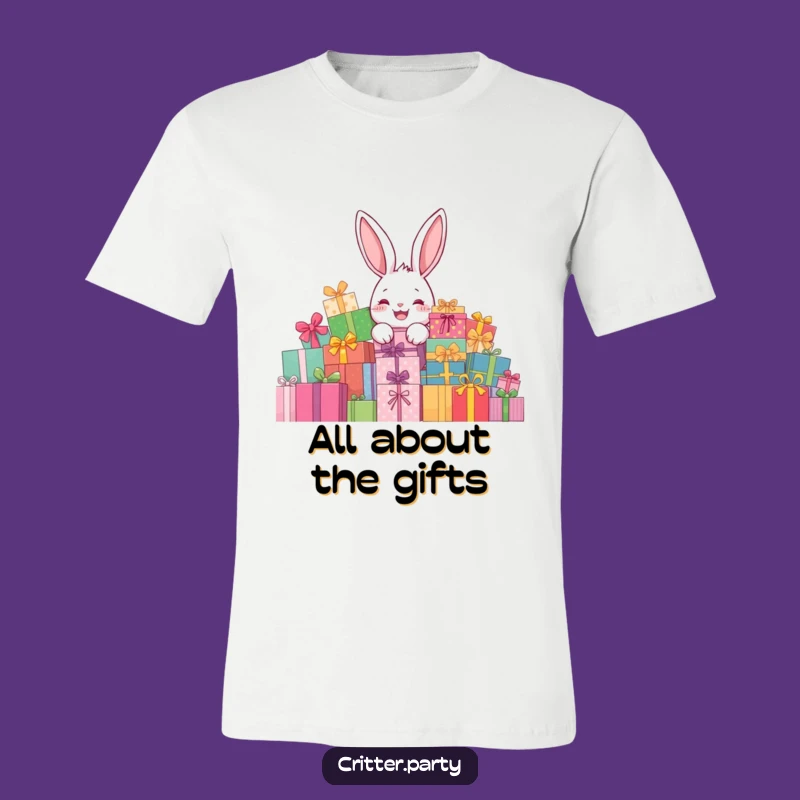 Funny Rabbit Present T-Shirt: Hidden Surprise Fun, Ideal Funny Gift for Holidays