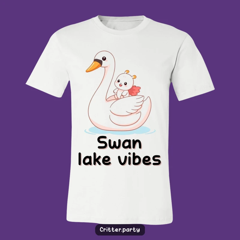 Funny Swan Rider T-Shirt: Show Off Your Joyful Ride with Humorous Style!