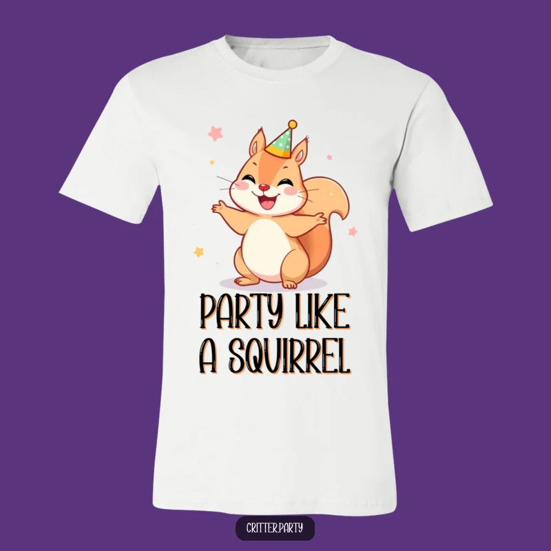 Funny Squirrel T-Shirt: Wear This Spinning Party Animal for Hilarious, Joyful Style!