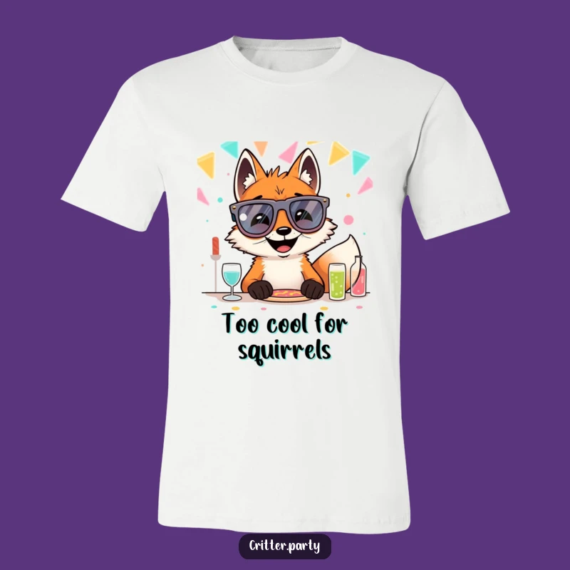 Funny Fox Party Glasses T-Shirt: Wear Your Party Persona Boldly