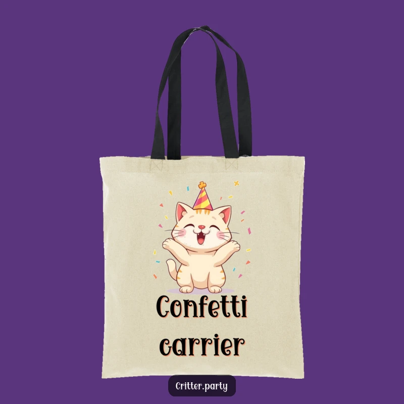 Funny Tote Bag: Cat's Party Essentials, The Perfect Funny Gift!