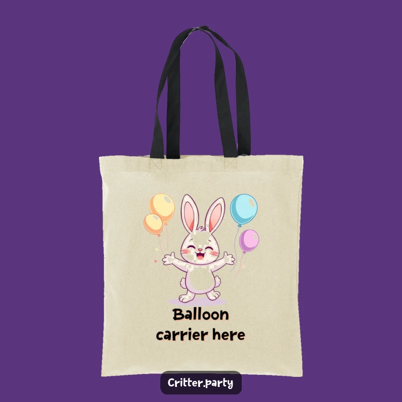 Funny Bunny Dance Tote Bag: Carry Your Joy with Floaty, Fun Flair