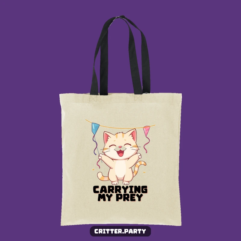 Funny Cat Streamer Tote Bag: Carry Your Fun with Hilarious Feline Flair
