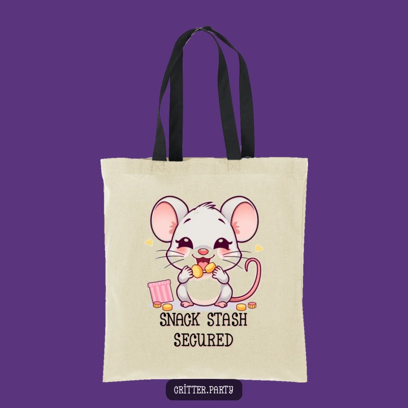 Funny Mouse Tote Bag: Carry Your Snacks with this Party Character