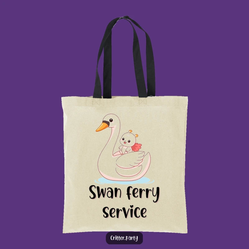 Funny Swan Rider Tote Bag: Carry Your Fun with this Humorous Accessory!
