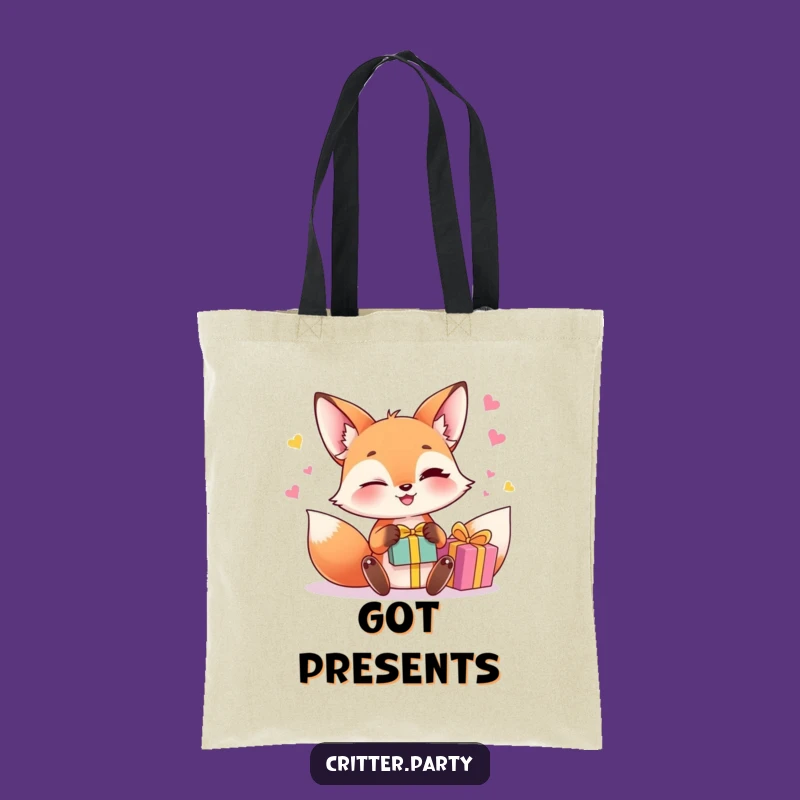 Funny Fox Juggling Tote Bag: Witty Gift Bag Accessory, Perfect Funny Gift