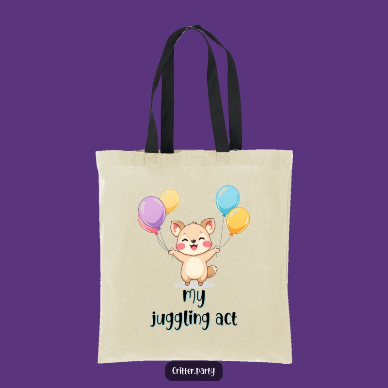 Funny Juggling Animal Tote Bag: Carry Your Essentials with Humorous Flair!