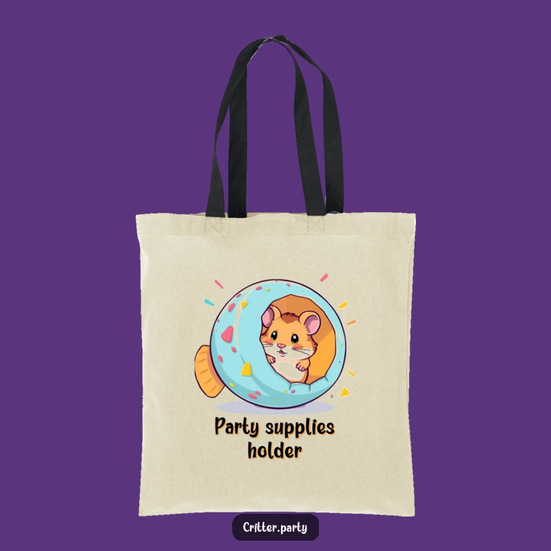 Funny Hamster Party Popper Surprise Tote Bag: Carry Your Fun Anywhere